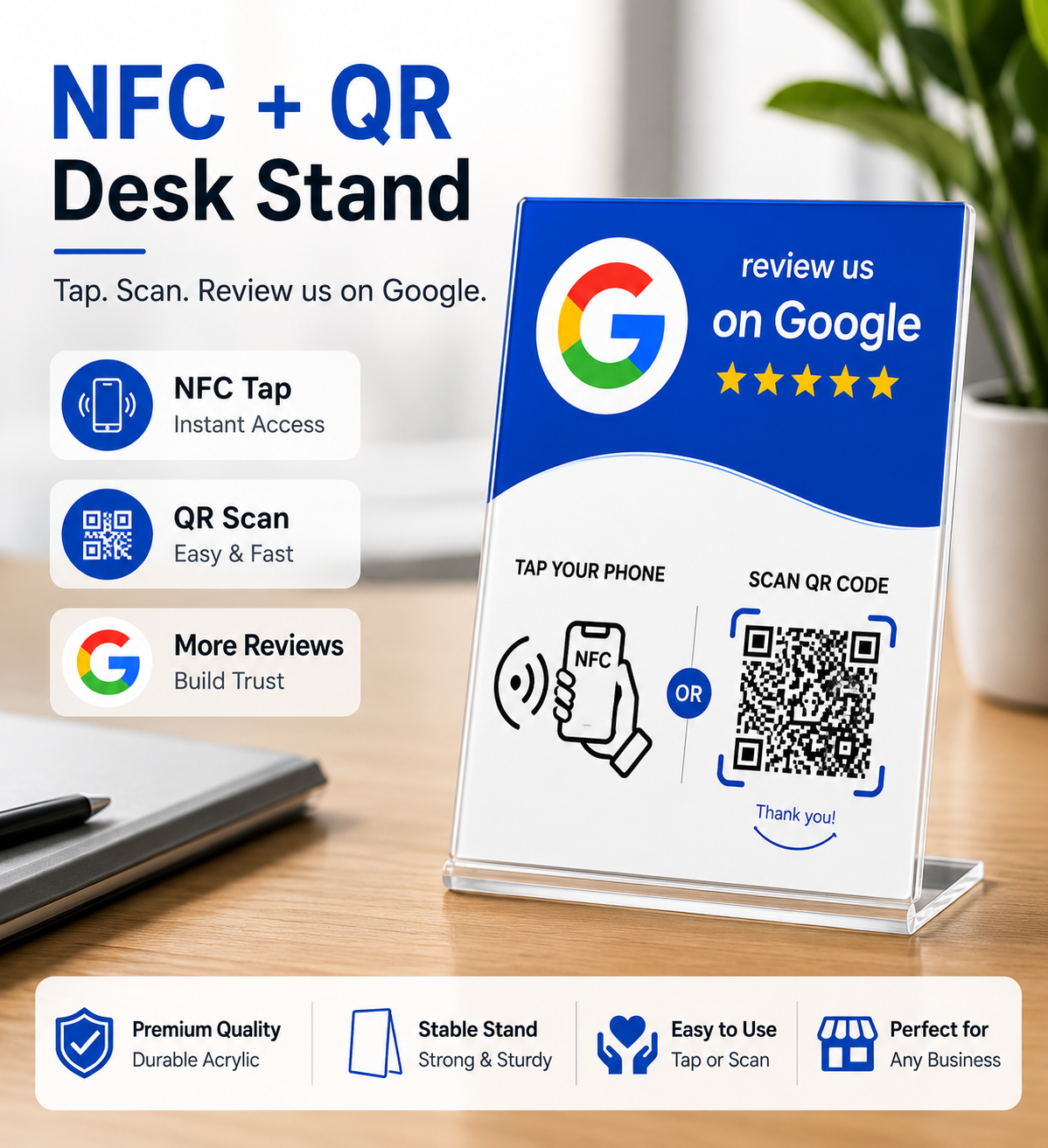 NFC + QR Stand